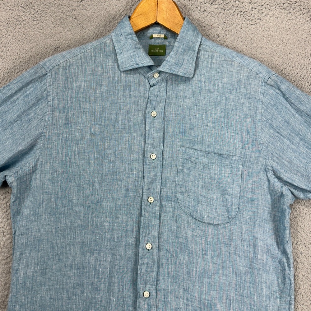Sid Mashburn Blue Casual Button Down Shirt